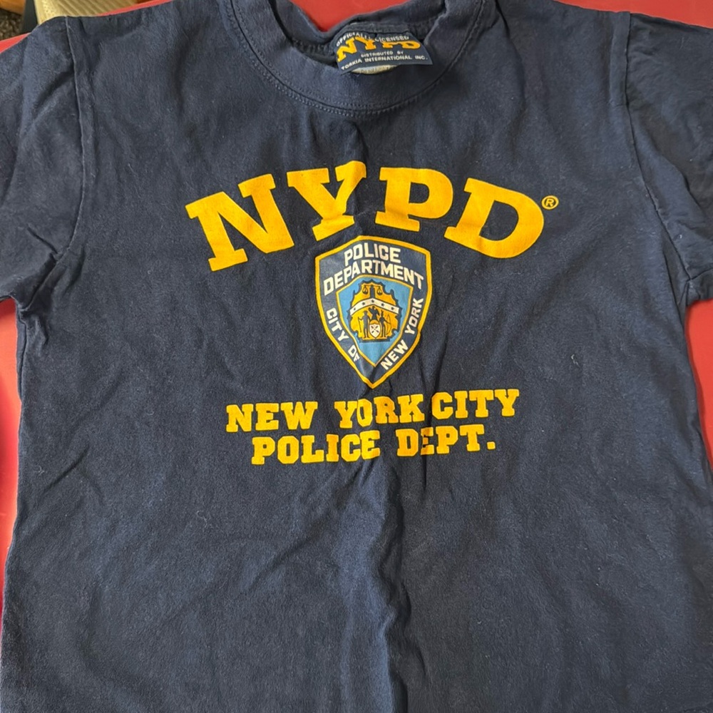 Kids NYPD police tshirt size small